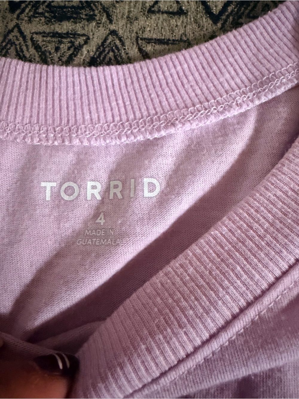 torrid Lilac Short Sleeve Crew Neck Tee boxy fit